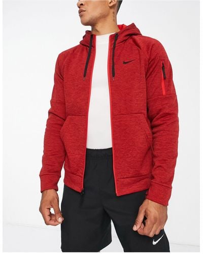 Nike Therma-fit Full Zip Hoodie - Red