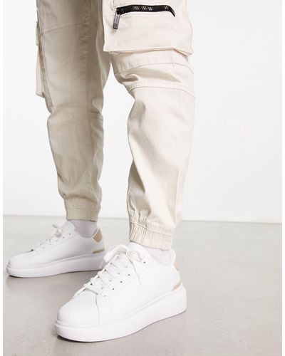 Truffle Collection Minimal Chunky Hardware Sneakers - White