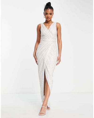 Beauut Bridal Wrap Maxi Dress - White