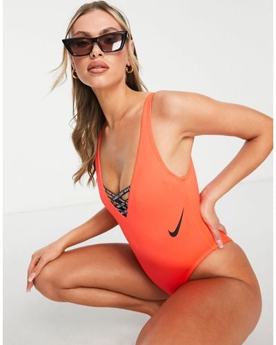 Nike Icon Sneakerkini One Piece Swimsuit - Orange