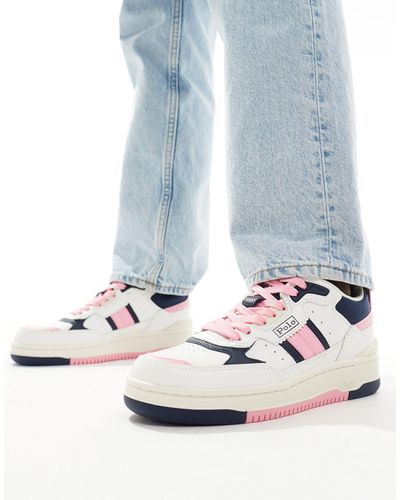 Polo Ralph Lauren Masters sport - sneakers bianche, blu e rosa con logo