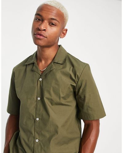 Ban.do Short Sleeve Revere Collar Shirt - Green