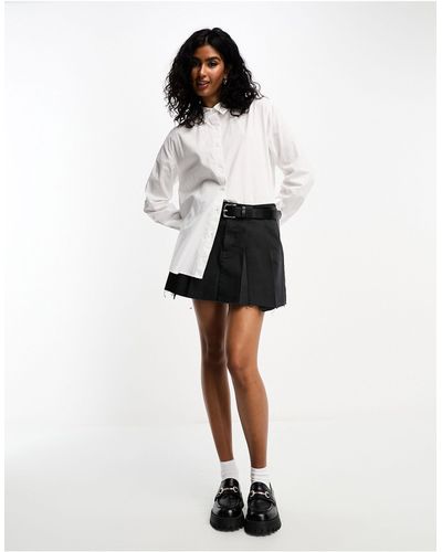 Bershka Chemise oversized - Blanc