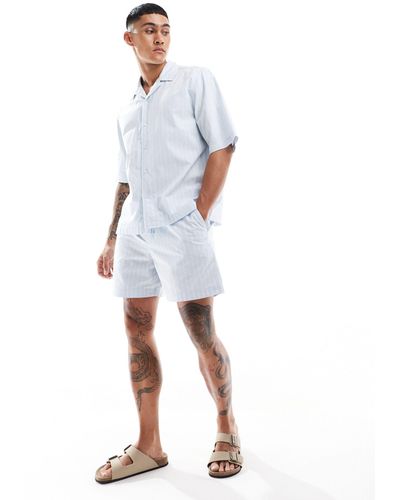 ASOS Stripe Shorts - White