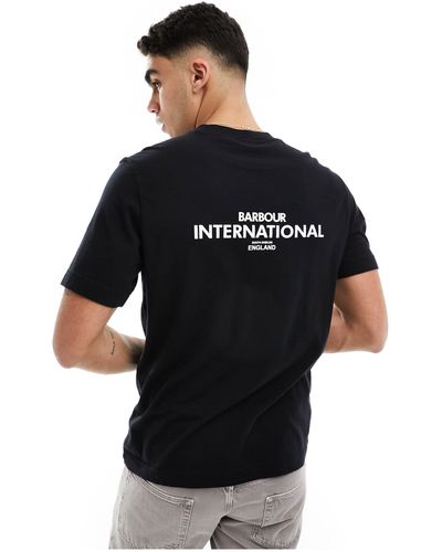 Barbour International – simons – t-shirt - Schwarz