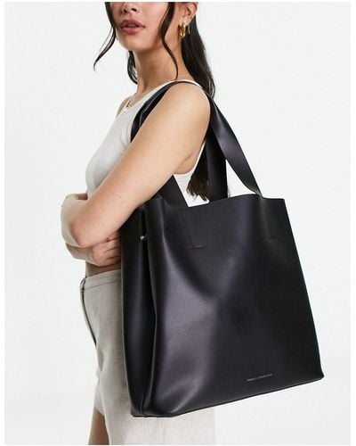 French Connection Chunky Strap Tote Bag - Black