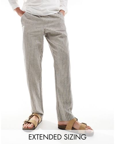 ASOS Straight Beach Trouser - Grey