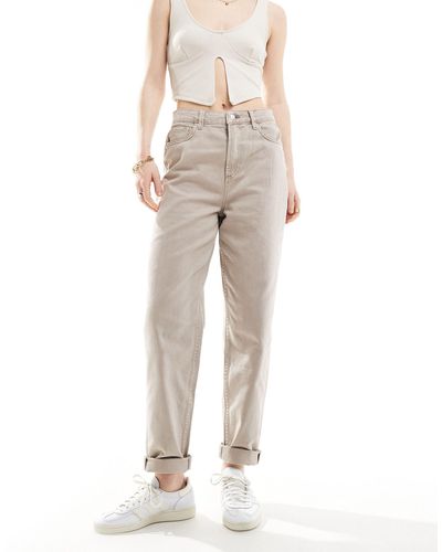 ASOS Relaxed Mom Jeans - Natural