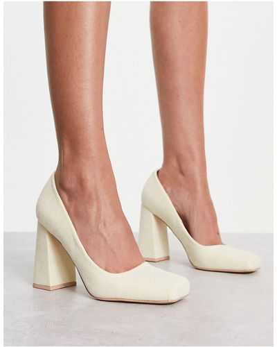 Raid Zapatos color crema con puntera cuadrada - Blanco