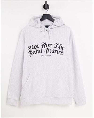 ASOS Oversized Hoodie With Gothic Text Print - Black