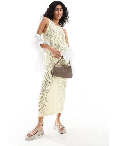 SELECTED Femme Maxi Crochet Dress - Natural