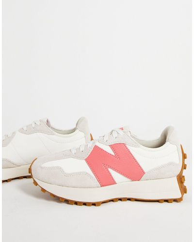New Balance 327 - sneakers bianco sporco e rosa
