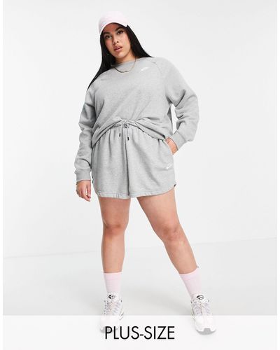 Nike Plus Size Essential Crew Neck Sweatshirt - Grey