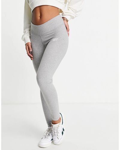 Reebok Legging à petit logo - Gris