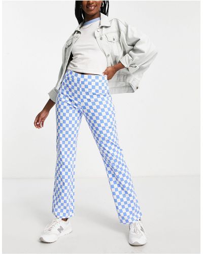 Pieces Flared Trousers - Blue