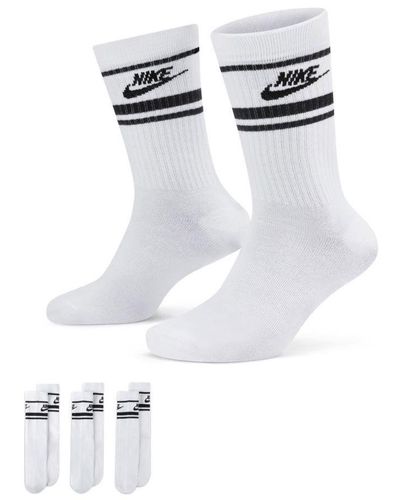 Nike Everyday essential - confezione da 3 paia di calzini bianchi/neri - Bianco