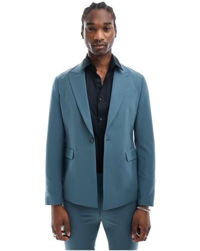 AllSaints Moad - blazer da abito petrolio - Blu