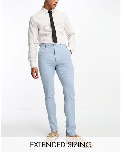ASOS Wedding - Super Skinny Pantalon - Blauw