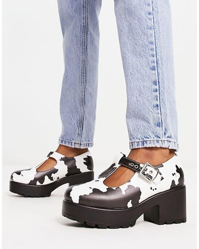 Koi Footwear Koi - babies chunky à imprimé vache - Blanc