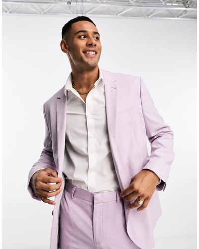 ASOS Slim Suit Jacket - Purple