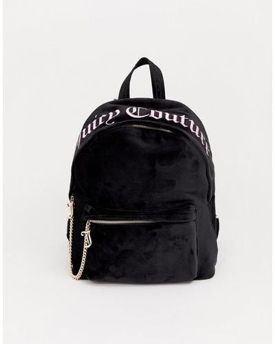 Juicy Couture Juicy Black Label Delta Backpack In Black Velvet