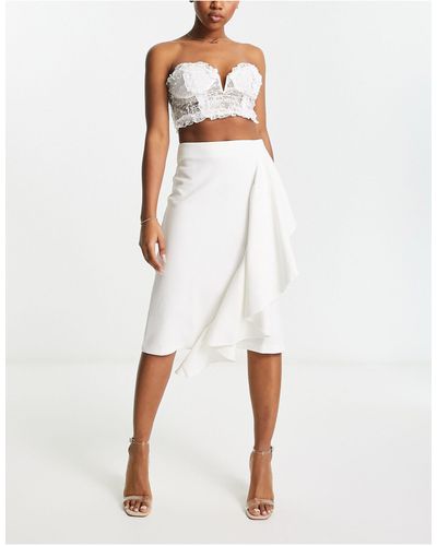Closet Skirt With Frill Detail - White