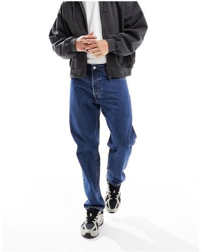 Weekday Barrel Relaxed Fit Tapered Leg Jeans - Blue