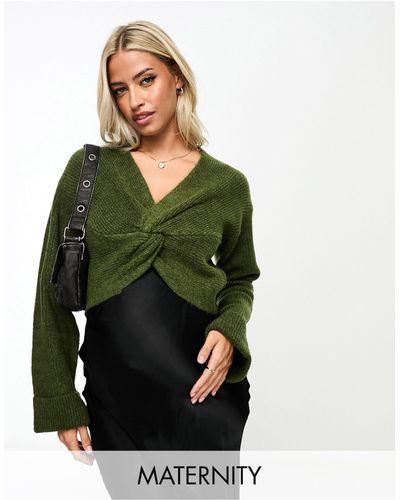 Mama.licious Mamalicious maternity – kurz geschnittener pullover - Grün