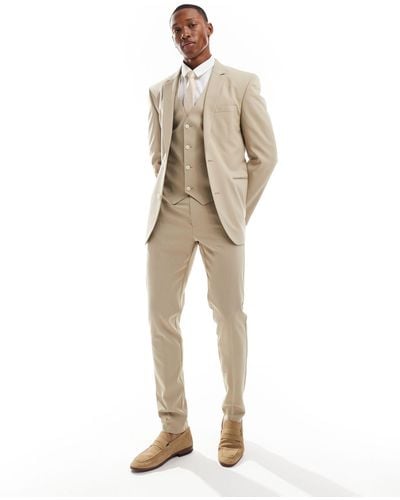 ASOS Skinny Suit Trouser - Natural