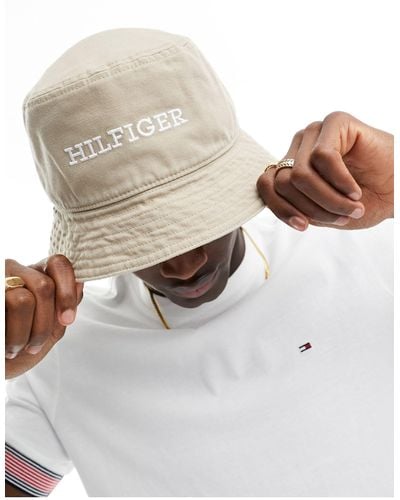 Tommy Hilfiger Monotype Soft Bucket Hat - White