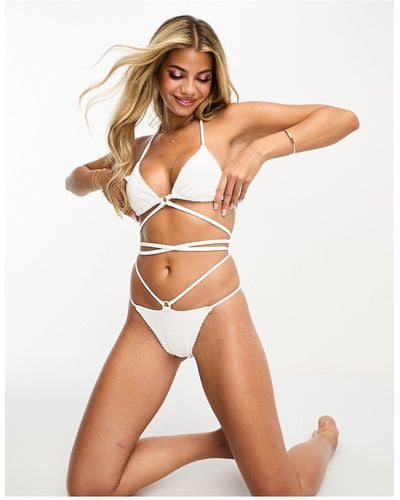 Boux Avenue Bora Bora Strappy Bikini Bottom - White