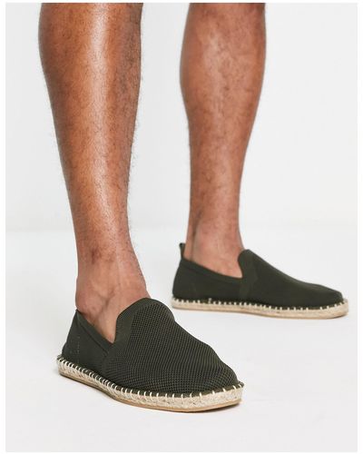 ASOS – espadrilles aus strickmaterial - Grün