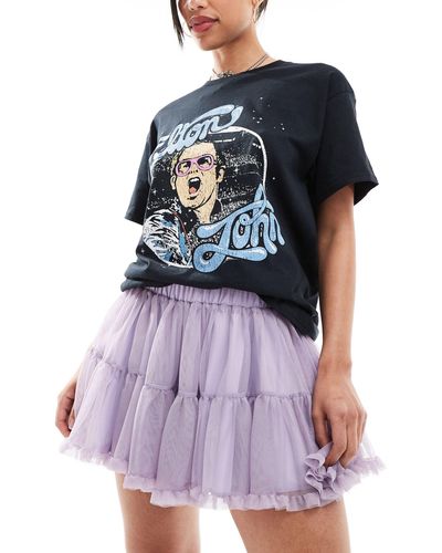 Minga London Tutu Ruffle Mini Skirt - Purple
