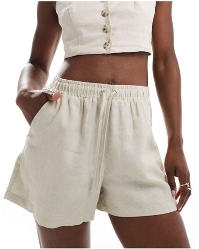 NA-KD Linen Shorts - Natural