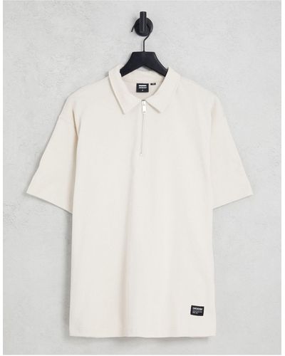 Dr. Denim Half Zip Relaxed Fit Polo - White