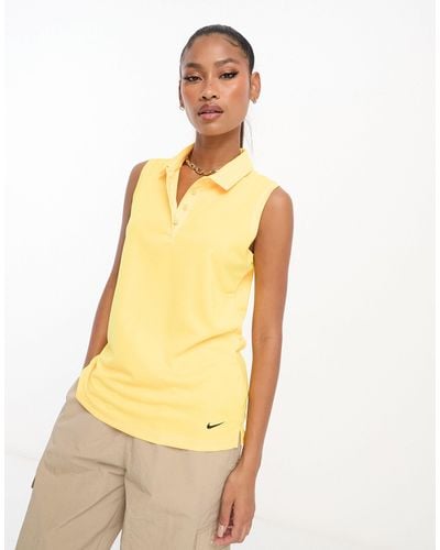 Nike Victory Dri-fit Sleeveless Polo - Yellow