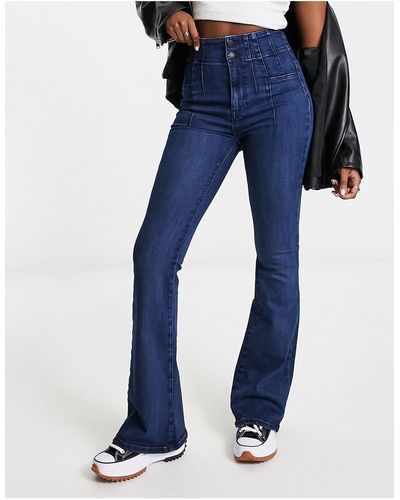 Free People Jayde - Flared Jeans Met Hoge Taille - Blauw