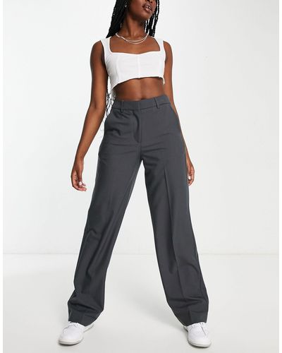 JJXX Mary High Waisted Tailored Trousers - Blue