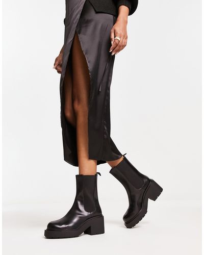 Monki Boot With Chunky Sole - Black