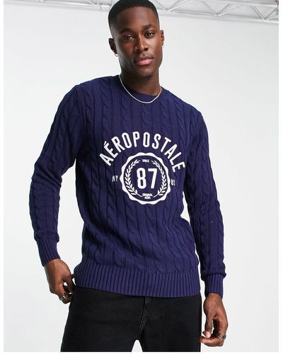 Aéropostale Knitted Sweater - Blue