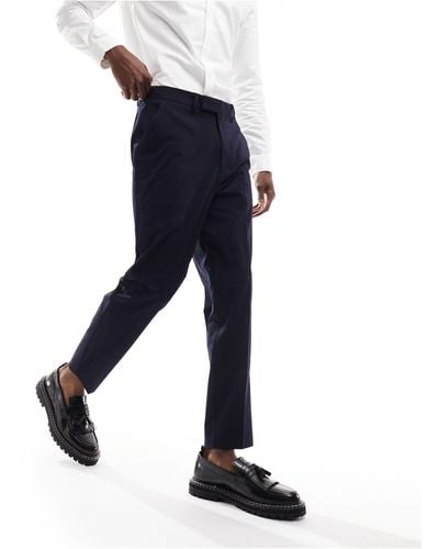 ASOS Smart Tapered Trousers - Blue