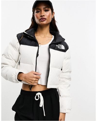 The North Face Nuptse Cropped Down Puffer Jacket - Black