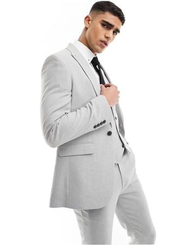 ASOS Wedding Superskinny Suit Jacket - White