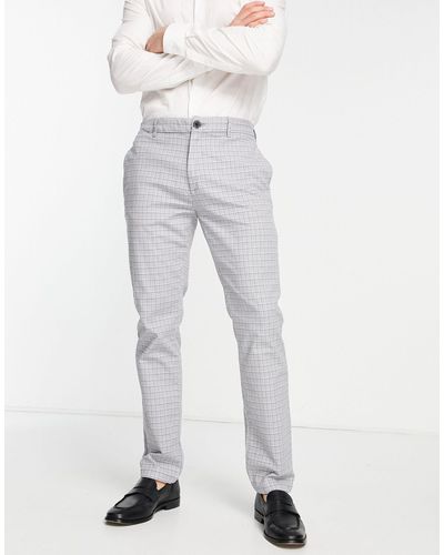 River Island Check Skinny Trousers - Blue