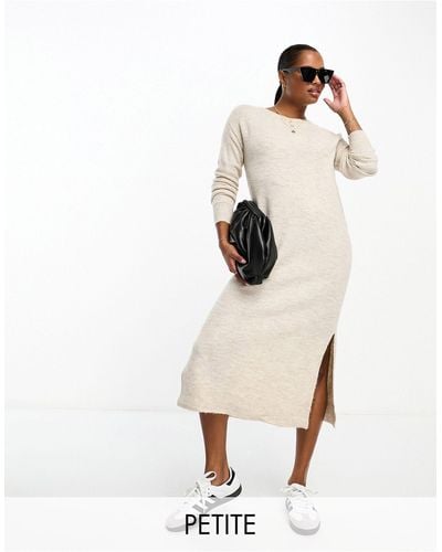 Vero Moda Knitted Sweater Midi Dress - White