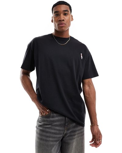 Threadbare T-shirt oversize avec perruche brodée - Noir