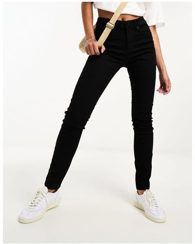 Vero Moda Tanya - Skinny Jeans Met Halfhoge Taille - Zwart