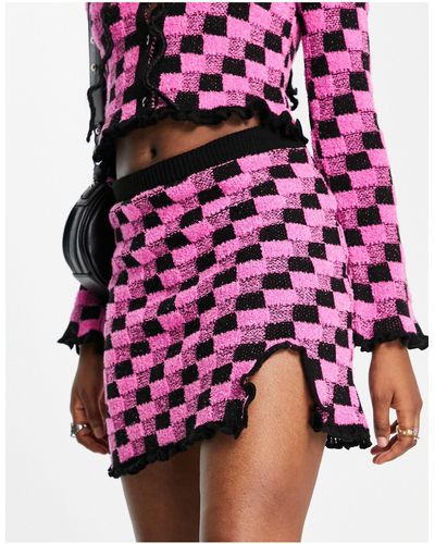 ASOS Co-ord Textured Boucle Mini Skirt - Pink