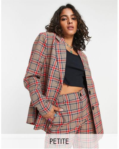Noisy May Double Breasted Blazer - Brown