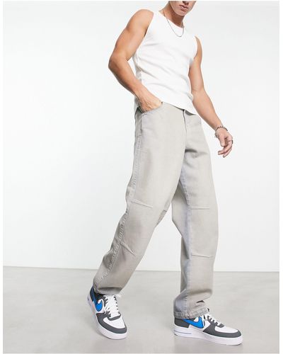 ASOS Ruimvallende Jeans - Wit